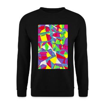 Retro Pattern Colorful - Unisex Sweatshirt - black - Front - Alina (178cm) & Michal (187cm)