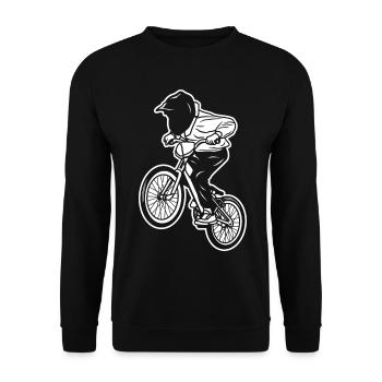 BMX Kid - Sweat-shirt Unisexe - noir - Devant - Alina (178cm) & Michal (187cm)