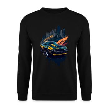 Classic sports car - Unisex Sweatshirt - black - Front - Alina (178cm) & Michal (187cm)