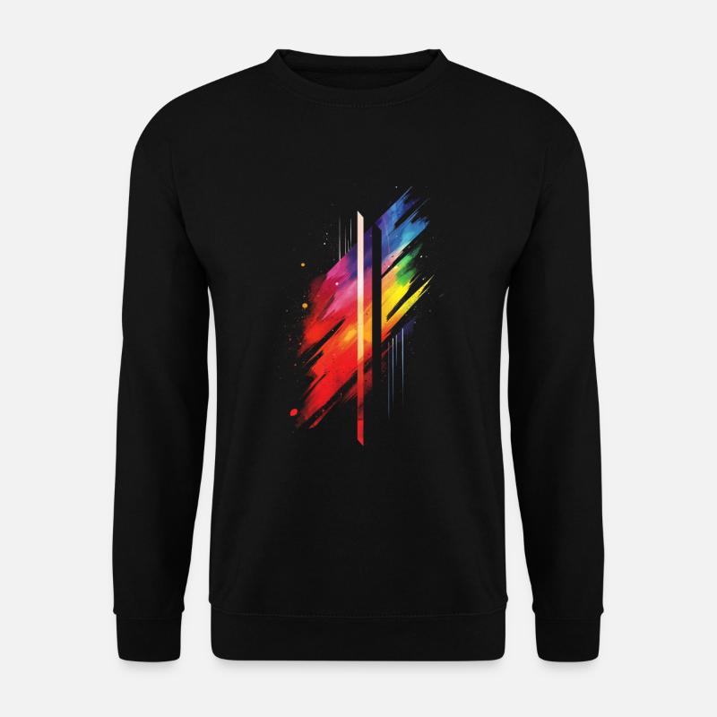 Subtil et cool Dripping Pride drapeau arc en ciel Design - Sweat-shirt Unisexe - noir