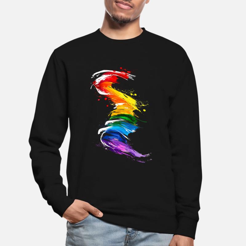 Abstraktes Regenbogen Pride Tornado Design - Lebendig Unisex Pullover