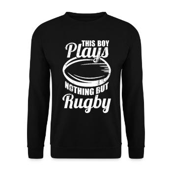 Rugby Boy - Unisex Sweatshirt - black - Front - Alina (178cm) & Michal (187cm)