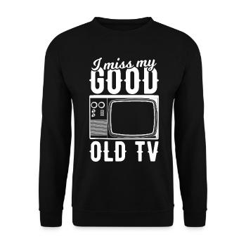 Mon vieux téléviseur me manque - Sweat-shirt Unisexe - noir - Devant - Alina (178cm) & Michal (187cm)