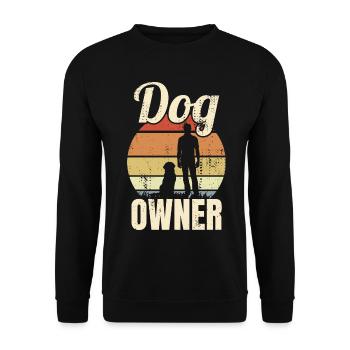 Hundehalter - Unisex Pullover - Schwarz - Vorne - Alina (178cm) & Michal (187cm)