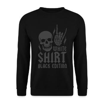White Shirt Black Edition - Unisex Sweatshirt - black - Front - Alina (178cm) & Michal (187cm)