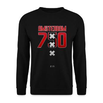 Amsterdam 750 - Unisex Sweatshirt - black - Front - Alina (178cm) & Michal (187cm)