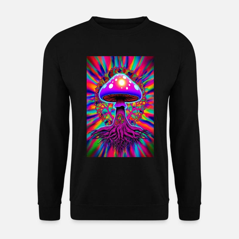 Psychedelic Mushroom - Unisex Sweatshirt - black