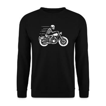 Skeleton à moto - Sweat-shirt Unisexe - noir - Devant - Alina (178cm) & Michal (187cm)