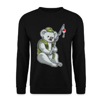 Pêche à la canne à pêche du pêcheur koala - Sweat-shirt Unisexe - noir - Devant - Alina (178cm) & Michal (187cm)