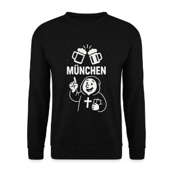 Münchner Mönch & Maß - Unisex Pullover - Schwarz - Vorne - Alina (178cm) & Michal (187cm)