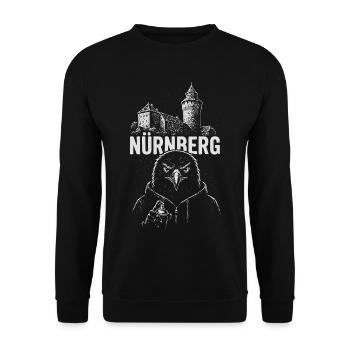 Rue Adler de Nuremberg - Sweat-shirt Unisexe - noir - Devant - Alina (178cm) & Michal (187cm)