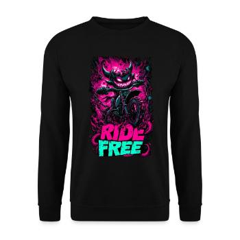 Demon Ride - Unisex Sweatshirt - black - Front - Alina (178cm) & Michal (187cm)