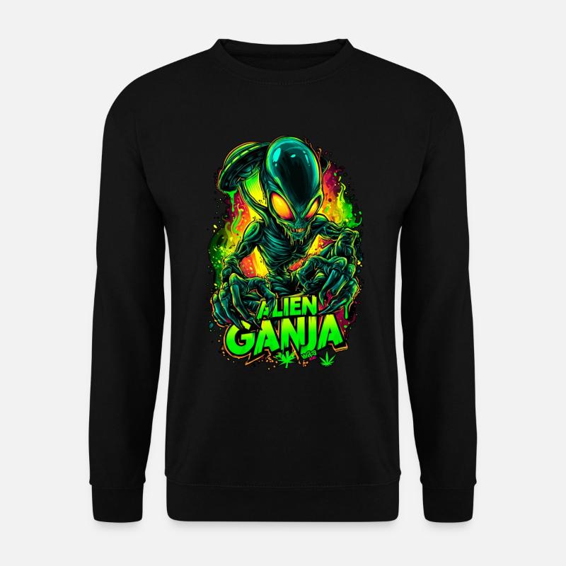 Alien Ganja - Unisex Pullover - Schwarz