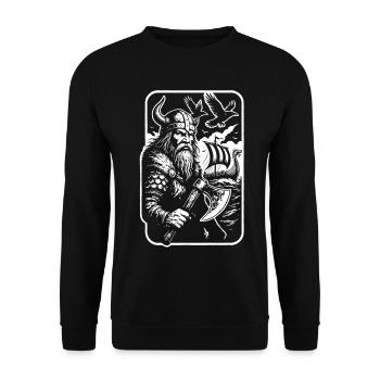 Guerriers runiques du Nord - Sweat-shirt Unisexe - noir - Devant - Alina (178cm) & Michal (187cm)