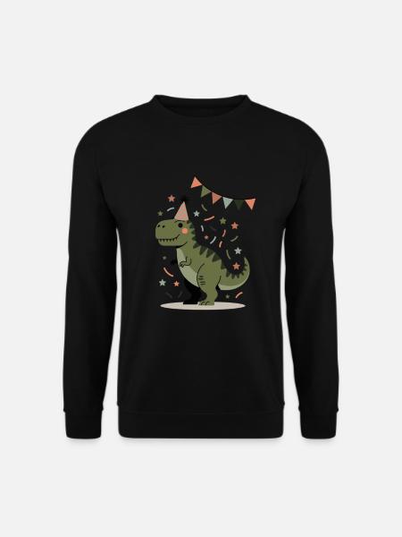 Dino Geburtstag Party T-Rex Design Kinder - Unisex Pullover - Schwarz