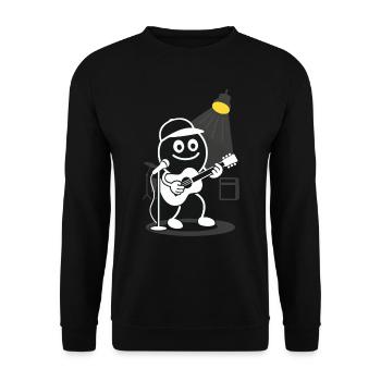 Ribbo joue de la guitare avec le cœur - Sweat-shirt Unisexe - noir - Devant - Alina (178cm) & Michal (187cm)