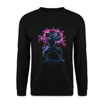 Samurai Sakura Tornado japan - Unisex Pullover - Schwarz - Vorne - Alina (178cm) & Michal (187cm)