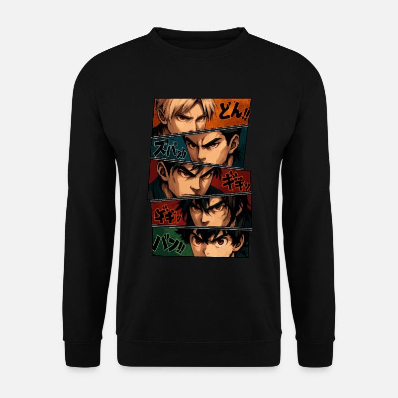 Intensive Anime Silhouettes - Squad - Unisex Sweatshirt - black