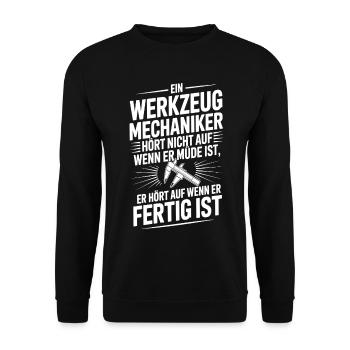 Motif mécanique - dictons amusants - Sweat-shirt Unisexe - noir - Devant - Alina (178cm) & Michal (187cm)