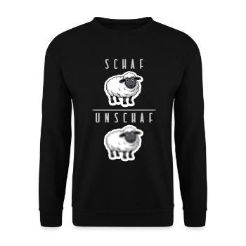 humour moutons-démembrements - Sweat-shirt Unisexe - noir - Devant - Alina (178cm) & Michal (187cm)