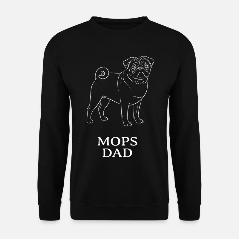 Pug Dad - Humorous Pug Design - Unisex Sweatshirt - black