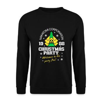 Nakatomi Christmas Party – Funny Movie Design - Unisex Sweatshirt - black - Front - Alina (178cm) & Michal (187cm)