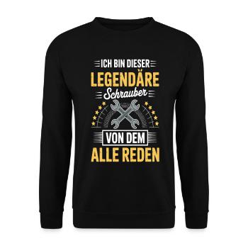 Legendary Mechanic - Mechanic Craftsman - Unisex Sweatshirt - black - Front - Alina (178cm) & Michal (187cm)