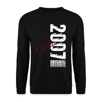 18. Geburtstag Original Oktober Jahrgang 2007 - Unisex Pullover - Schwarz - Vorne - Alina (178cm) & Michal (187cm)
