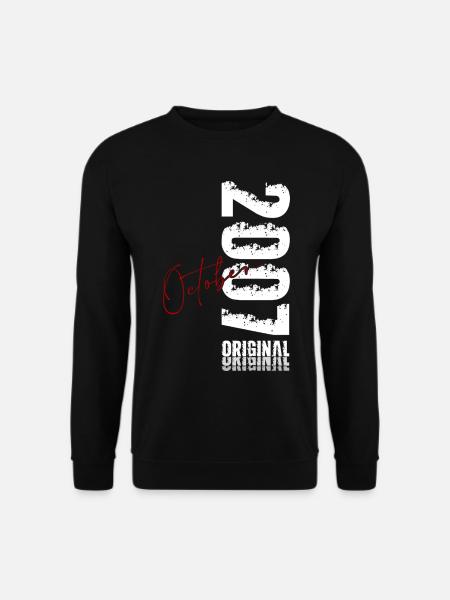 18. Geburtstag Original Oktober Jahrgang 2007 - Unisex Pullover - Schwarz