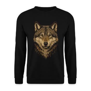 Wolfs Design - Unisex Pullover - Schwarz - Vorne - Alina (178cm) & Michal (187cm)