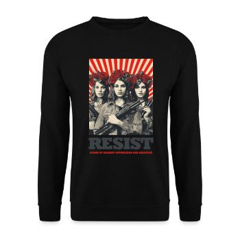 Resist Rosensturm - Unisex Pullover - Schwarz - Vorne - Alina (178cm) & Michal (187cm)