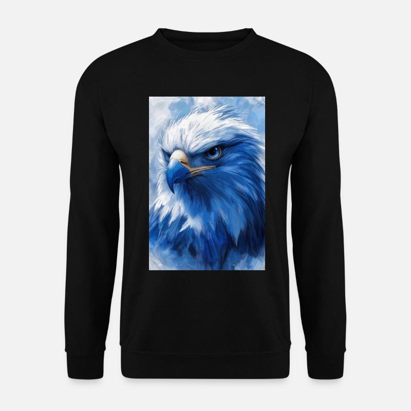 Illustration eines Adlers - Unisex Pullover - Schwarz