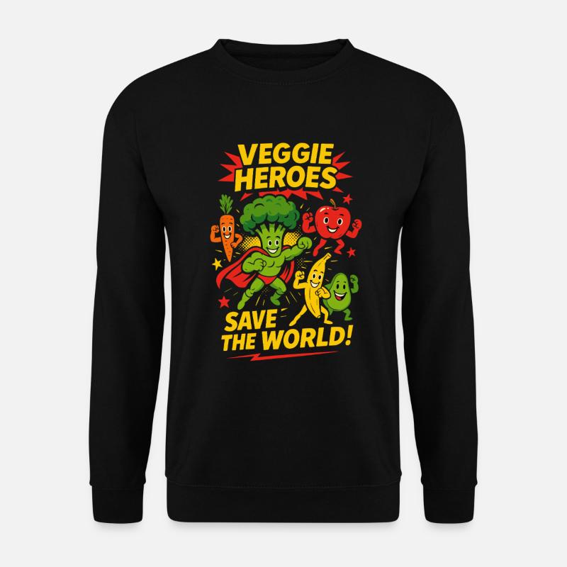 Veggie Heroes für Veganer, Vegetarier und Feinschmecker - Unisex Pullover - Schwarz
