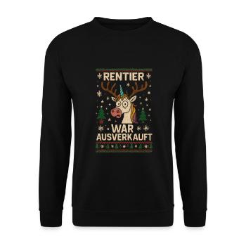 Le renne a été vendu licorne - Sweat-shirt Unisexe - noir - Devant - Alina (178cm) & Michal (187cm)