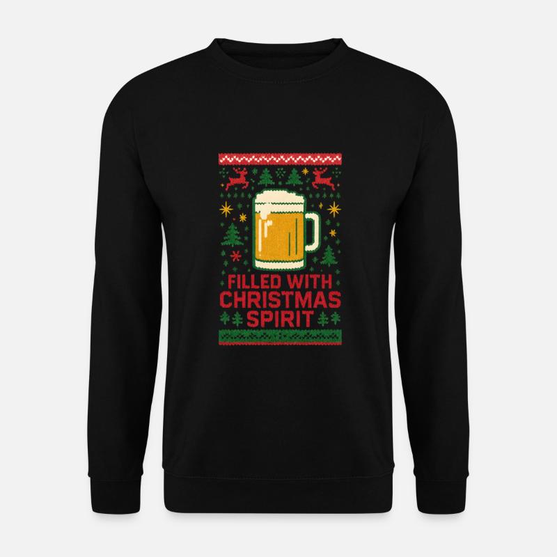 Ugly Christmas Bier - Unisex Pullover - Schwarz