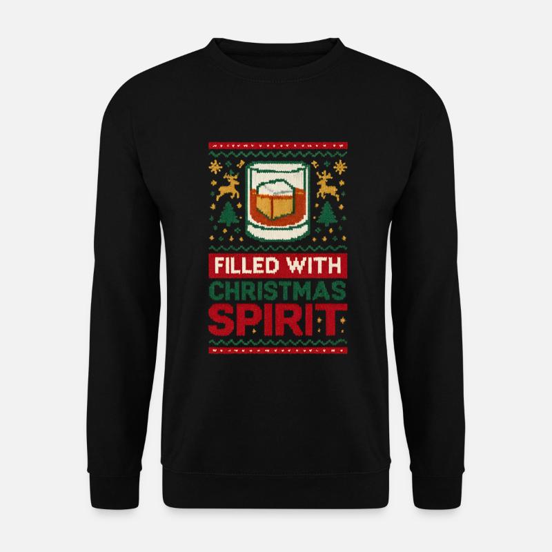 Alkohol Christmas Spirit - Unisex Pullover - Schwarz