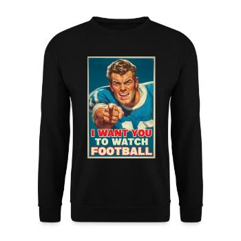 Americcna Football - Unisex Sweatshirt - black - Front - Alina (178cm) & Michal (187cm)