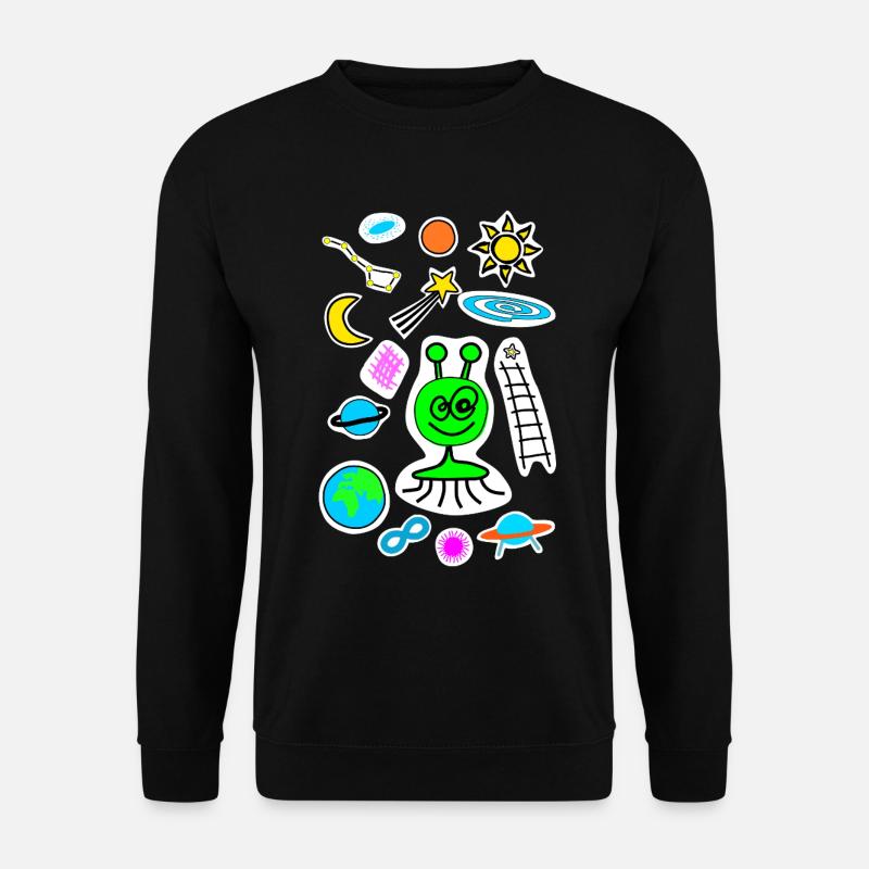 Space doodle - Unisex Sweatshirt - black