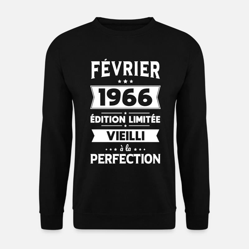 60-jähriges Jubiläum – Februar 1966 Perfektion - Unisex Pullover - Schwarz