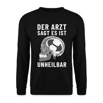 The doctor says it's incurable. X-ray brain gym - Unisex Sweatshirt - black - Front - Alina (178cm) & Michal (187cm)