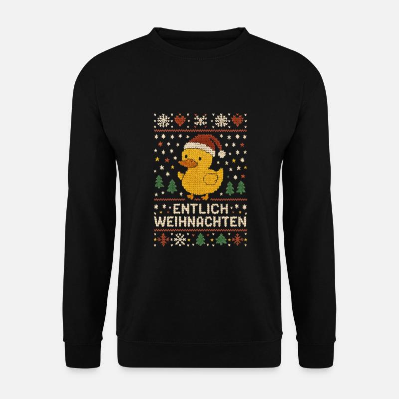 entlich weihnachten - Unisex Pullover - Schwarz
