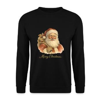 Joyeux Noël Père Noël - Sweat-shirt Unisexe - noir - Devant - Alina (178cm) & Michal (187cm)