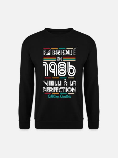 1986 – Made – Aged to perfection - Unisex Sweatshirt - black