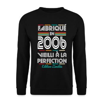 2006 – Hergestellt – Perfekt gereift - Unisex Pullover - Schwarz - Vorne - Alina (178cm) & Michal (187cm)