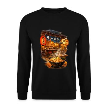 Ramen Is Life - Unisex Sweatshirt - black - Front - Alina (178cm) & Michal (187cm)