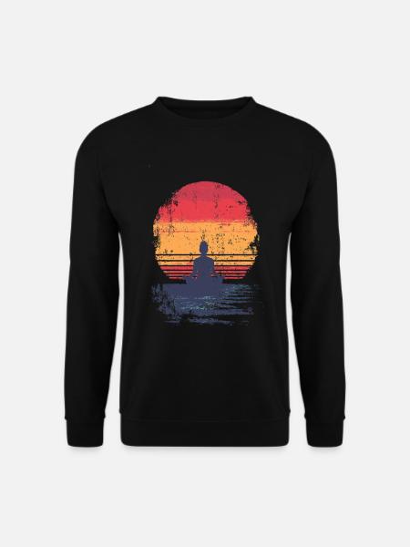 Sunset Meditation - Unisex Sweatshirt - black