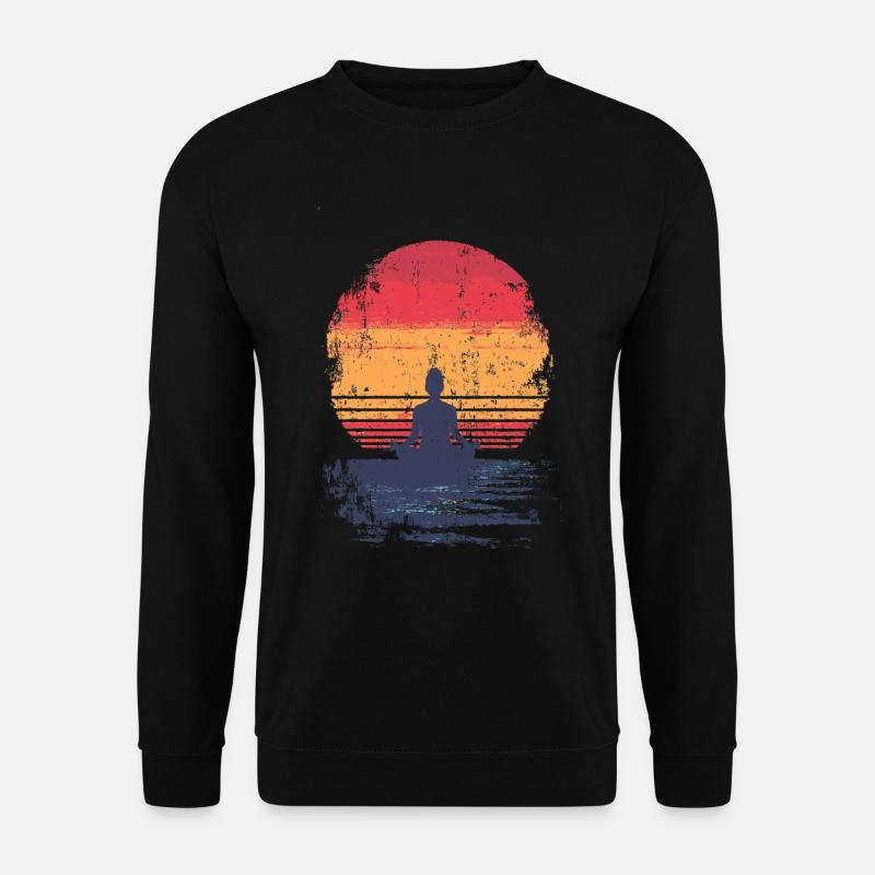 Sunset Meditation - Unisex Sweatshirt - black