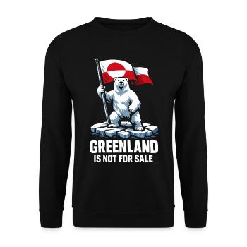 Don des Groenlandais de l’Ours du drapeau du Groenland - Sweat-shirt Unisexe - noir - Devant - Alina (178cm) & Michal (187cm)