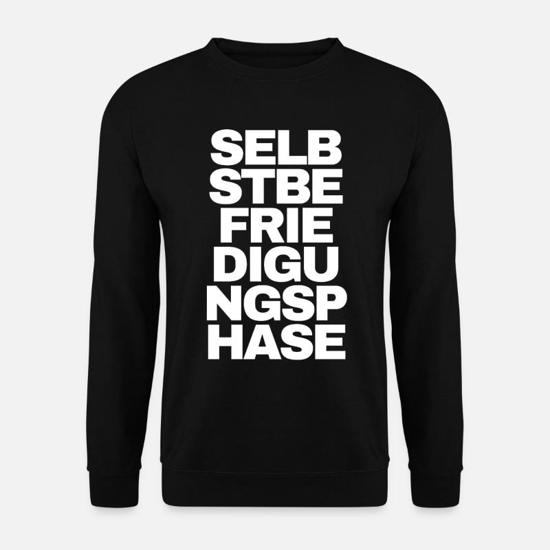Selbstbefriedigungsphase - Text Motiv - Unisex Pullover - Schwarz