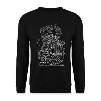 Marionnettiste - Sweat-shirt Unisexe - noir - Devant - Alina (178cm) & Michal (187cm)